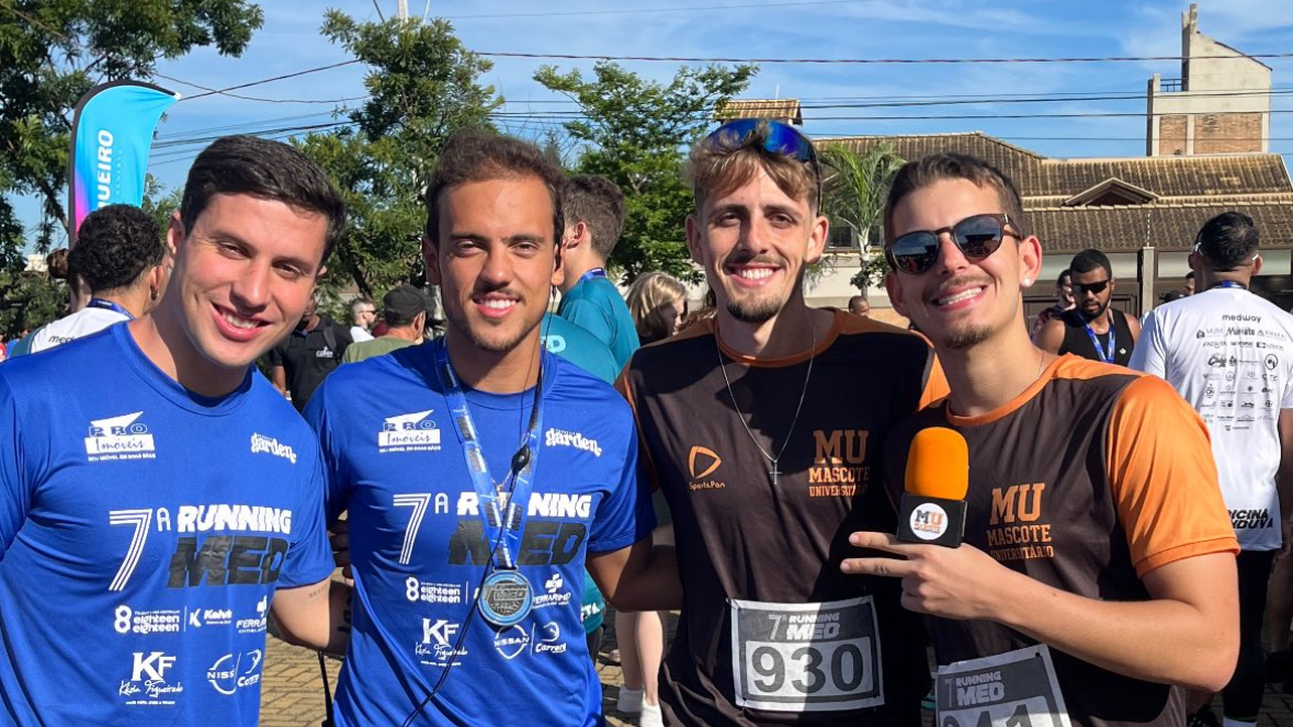 Mascote Universitário cobre pela primeira vez a Running Med em Catanduva.